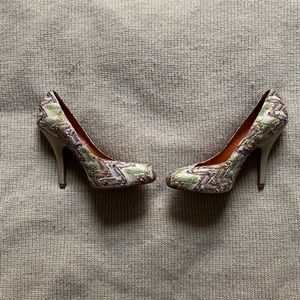 Missoni Zig Zag Metallic Tapestry Stilettos